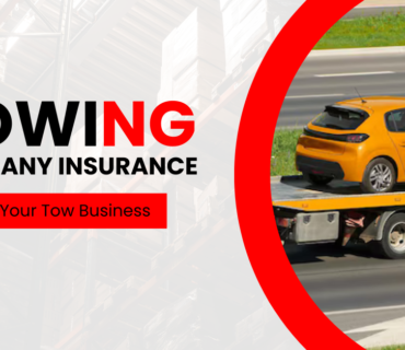 Professional tow truck with insurance concept – Towing company insurance overview