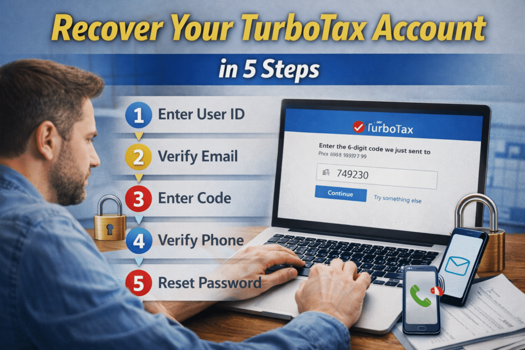 Step-by-step guide to recover TurboTax account using email or phone verification