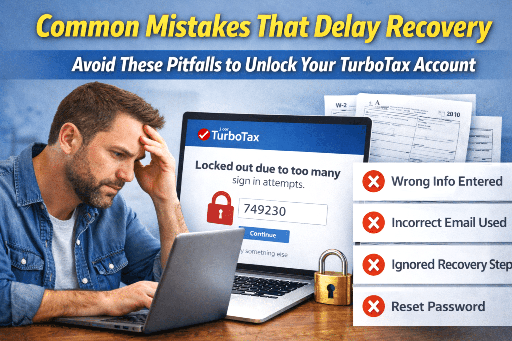 Common mistakes that delay TurboTax account recovery and how to avoid them