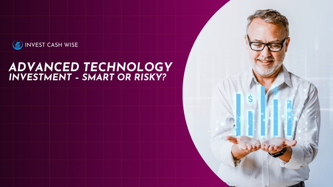 “Advanced technology investment company analysis showing stock market growth and AI financial data screen”