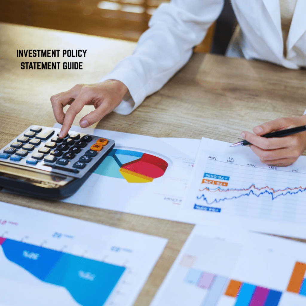 Investment policy statement document showing real life investment planning strategy